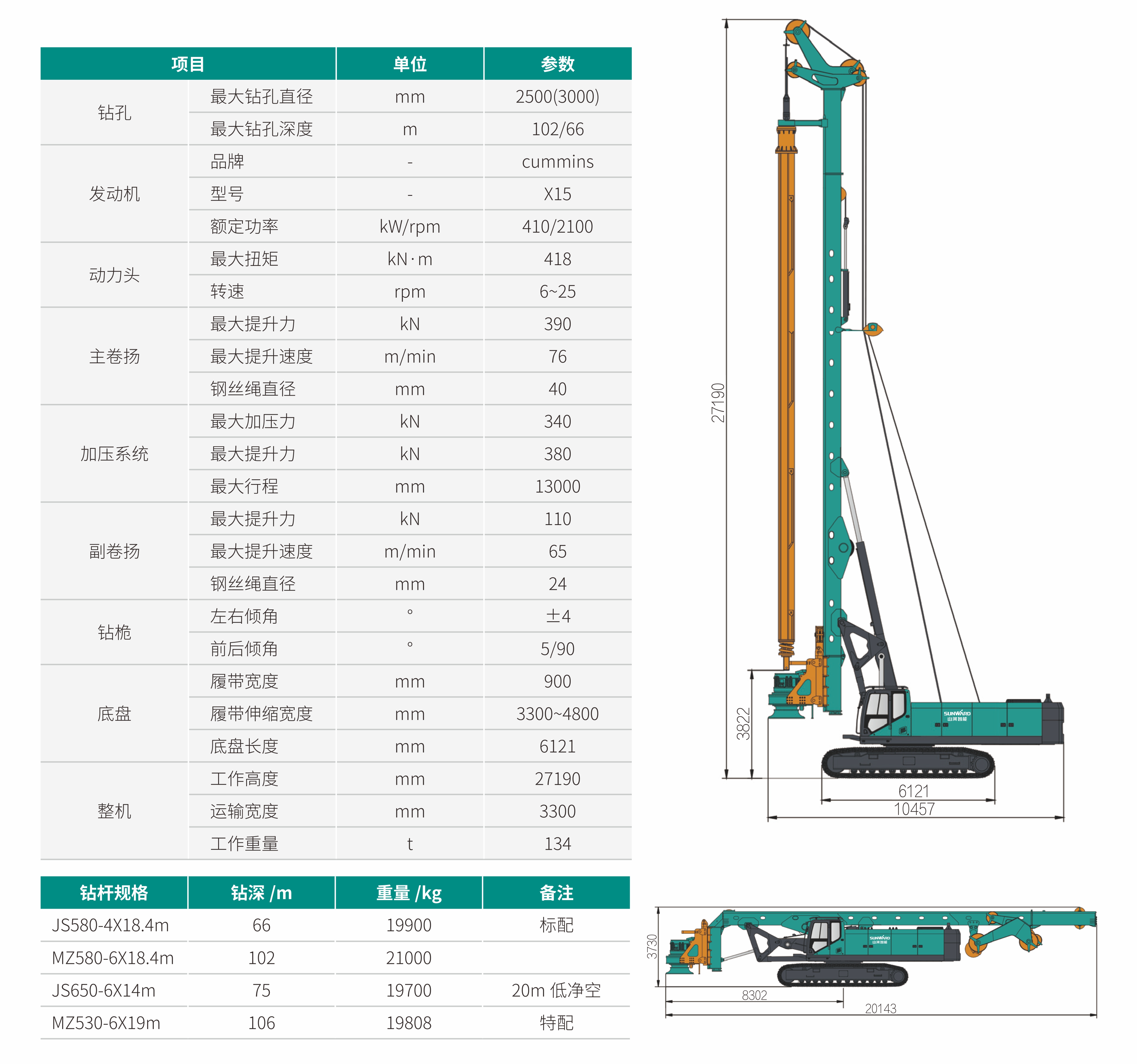 SWDM360H3 大型多功能旋挖钻机